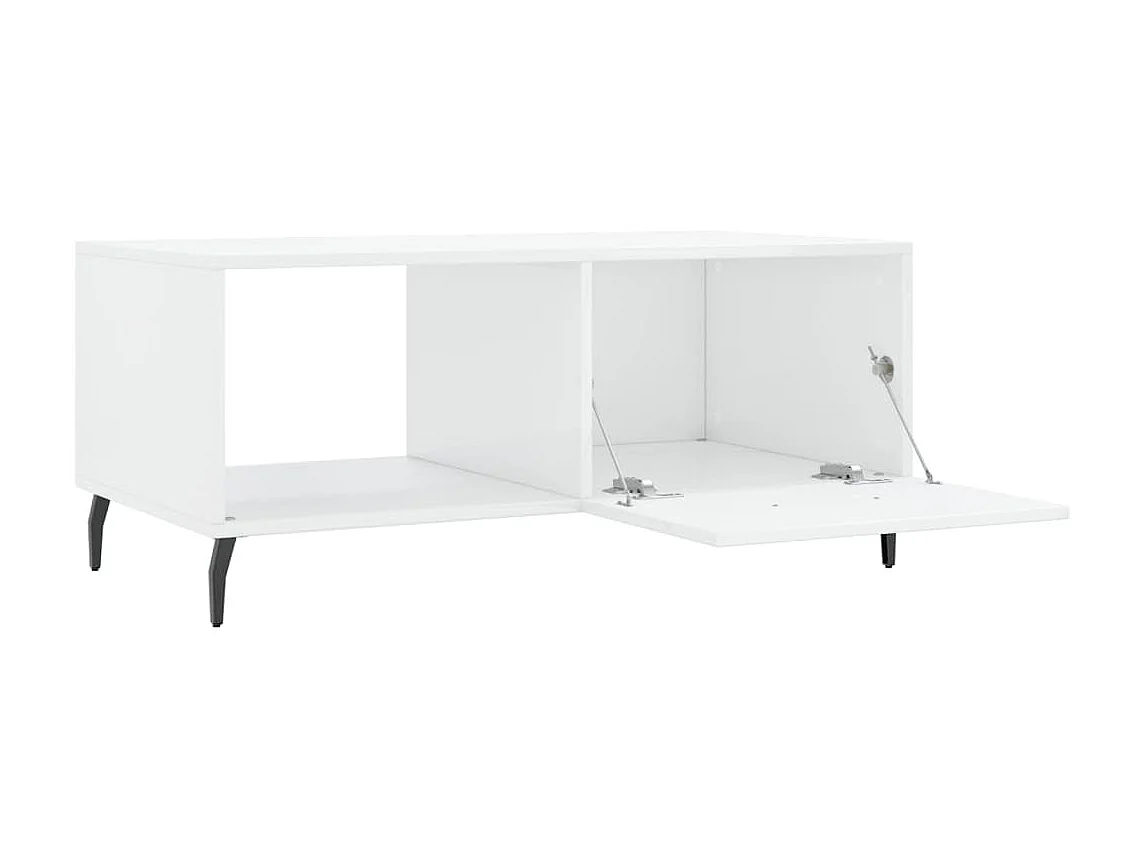 Couchtisch Beistelltisch Hochglanz-Weiß 90x50x40 cm Holzwerkstoff -MN36870