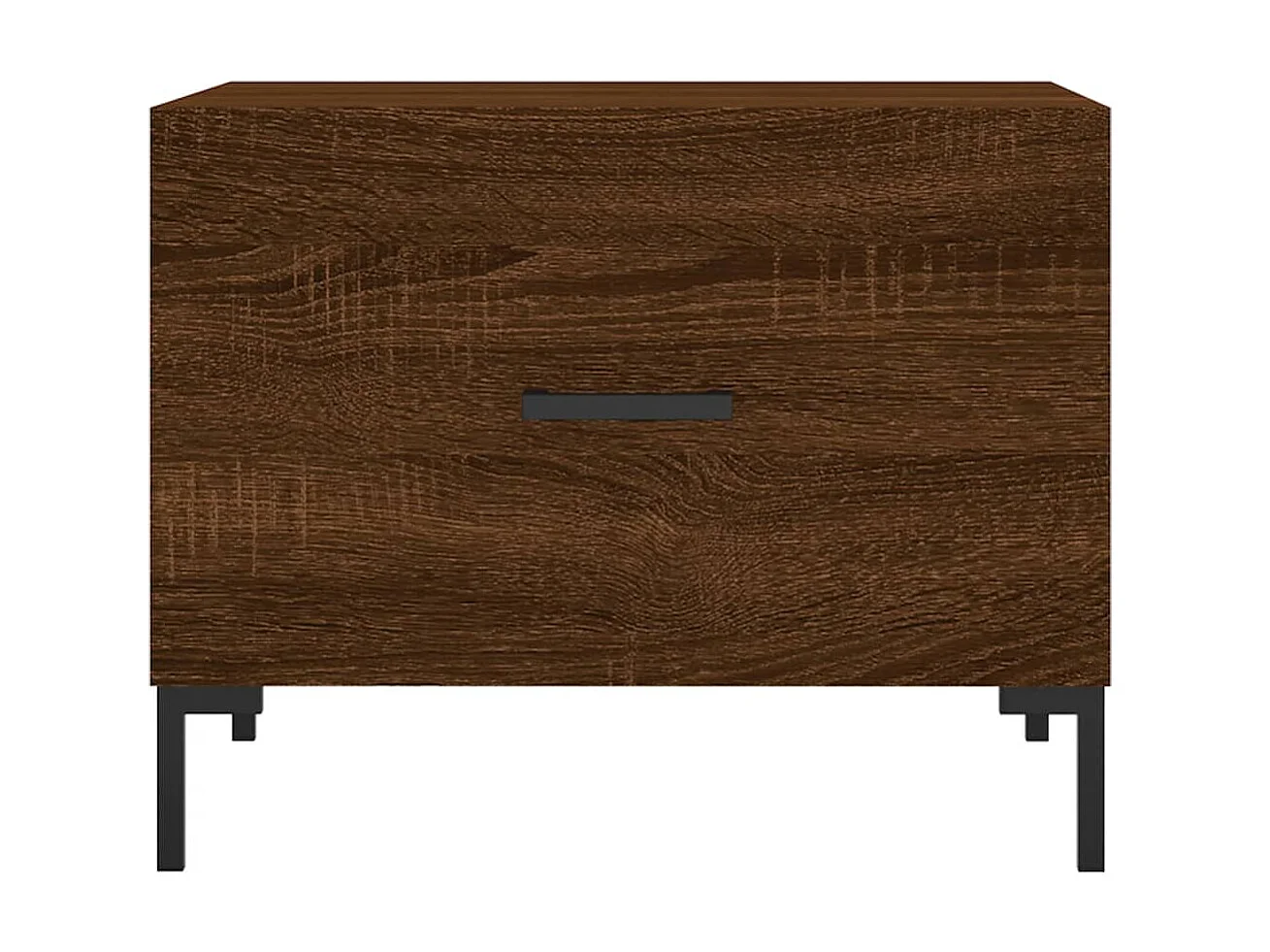 Couchtisch Braun Beistelltisch Eichen-Optik 50x50x40 cm Holzwerkstoff -MN20516