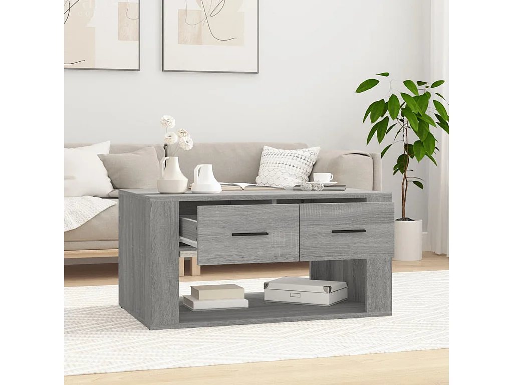 Couchtisch Beistelltisch Grau Sonoma 80x50x40 cm Holzwerkstoff -MN79408