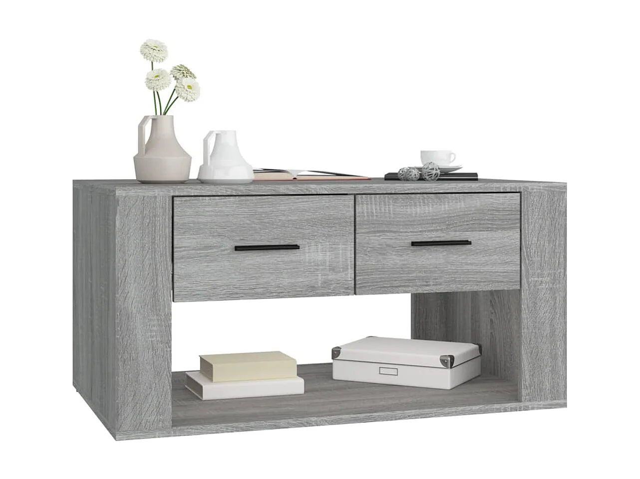 Couchtisch Beistelltisch Grau Sonoma 80x50x40 cm Holzwerkstoff -MN79408