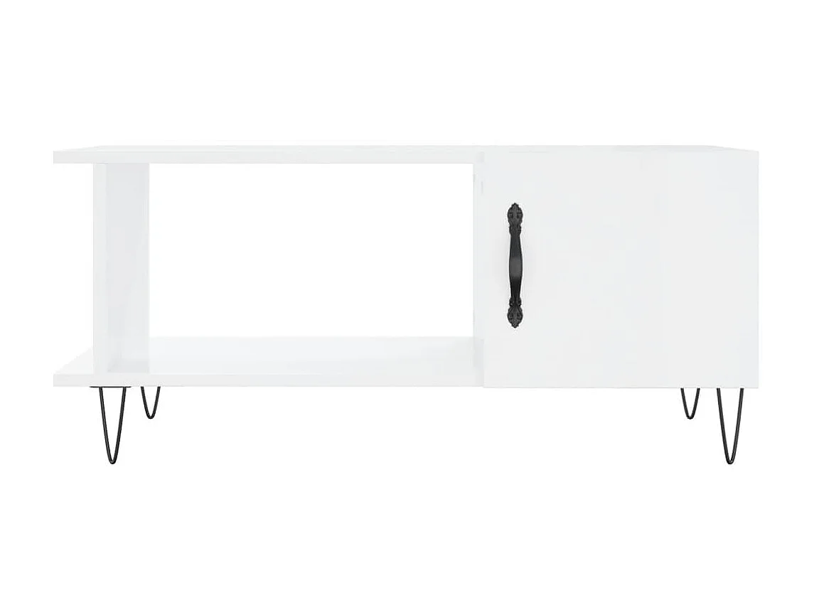 Couchtisch Beistelltisch Hochglanz-Weiß 90x50x40 cm Holzwerkstoff -MN38573