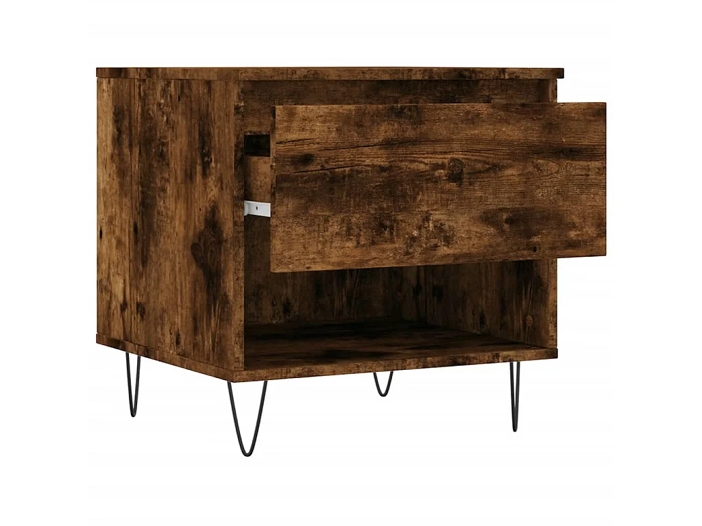 Couchtisch Beistelltisch Räuchereiche 50x46x50 cm Holzwerkstoff -MN31190