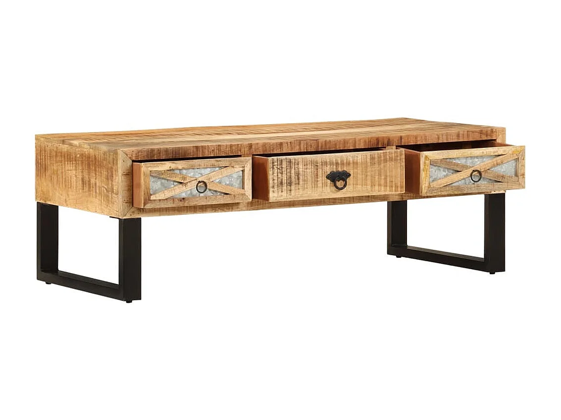 Couchtisch Beistelltisch 110 x 50 x 38 cm Massivholz Mango -MN63744