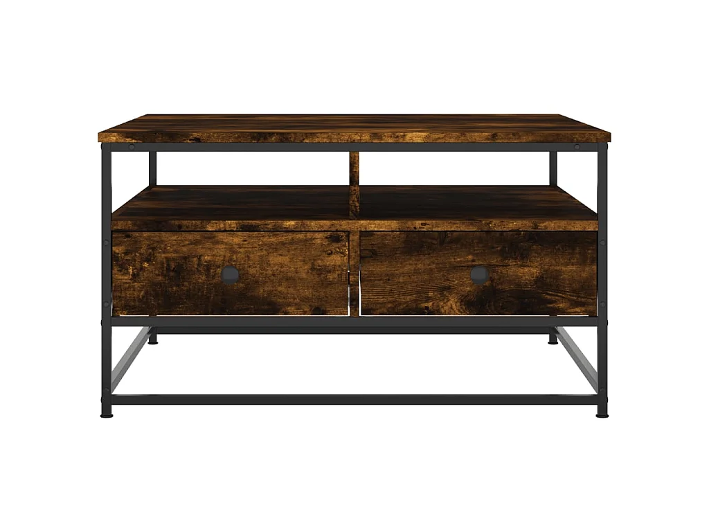 Couchtisch Beistelltisch Räuchereiche 80x80x45 cm Holzwerkstoff -MN51441