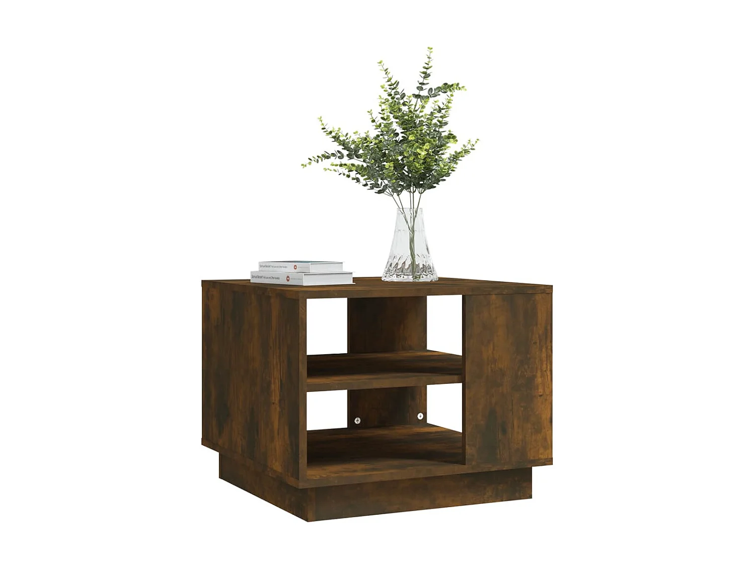 Couchtisch Beistelltisch Räuchereiche 55x55x43 cm Holzwerkstoff -MN40771