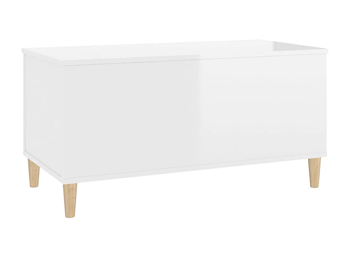 Couchtisch Beistelltisch Hochglanz-Weiß 90x44,5x45 cm Holzwerkstoff -MN10045