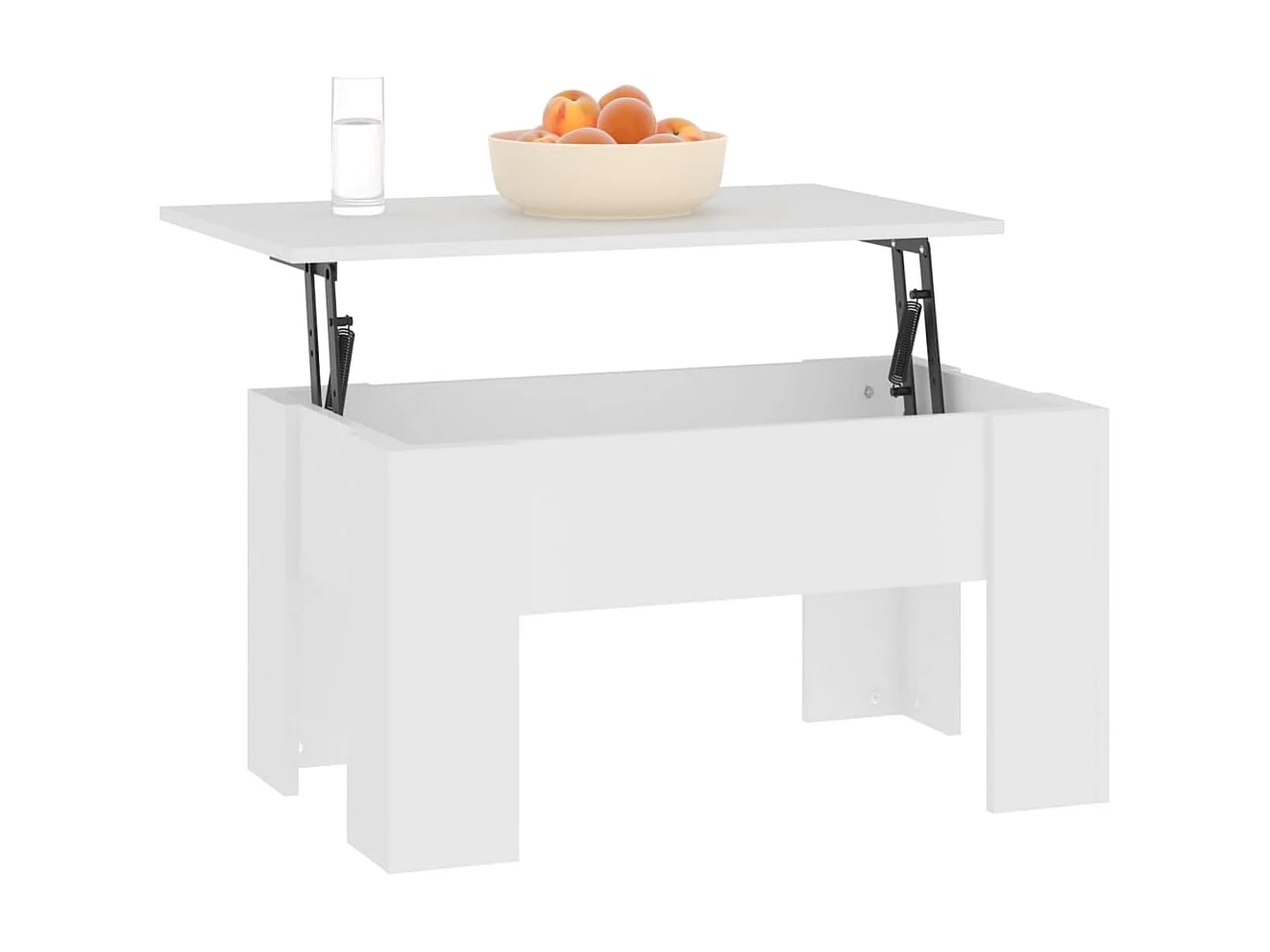 Couchtisch Beistelltisch Weiß 79x49x41 cm Holzwerkstoff -MN36146