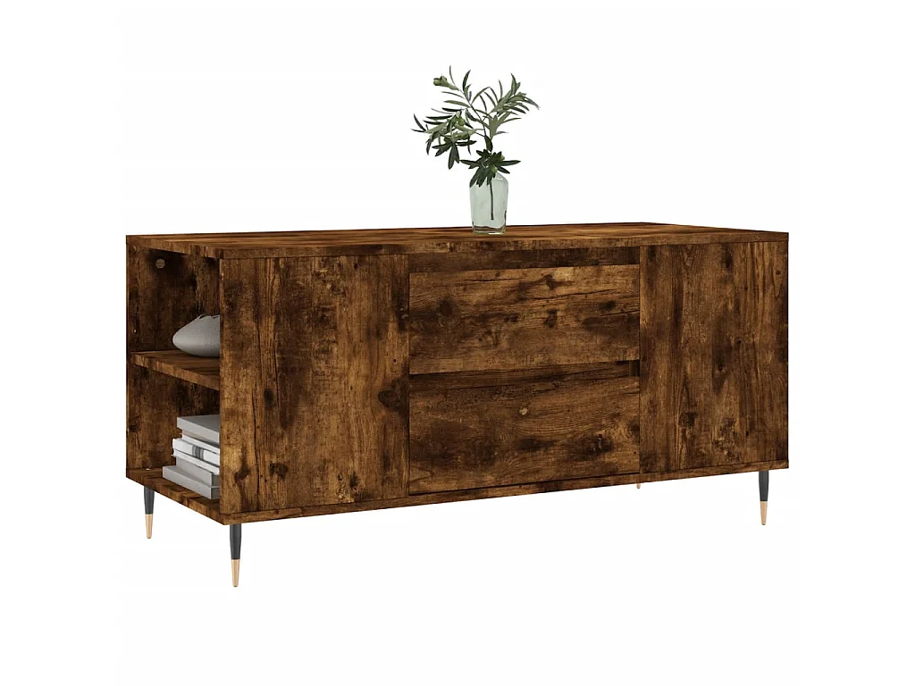 Couchtisch Beistelltisch Räuchereiche 102x44,5x50 cm Holzwerkstoff -MN71535