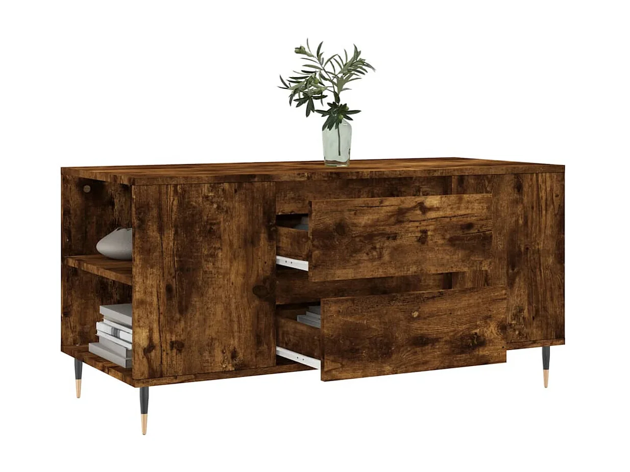 Couchtisch Beistelltisch Räuchereiche 102x44,5x50 cm Holzwerkstoff -MN71535