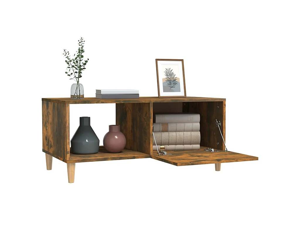 Couchtisch Beistelltisch Räuchereiche 89,5x50x40 cm Holzwerkstoff -MN51325