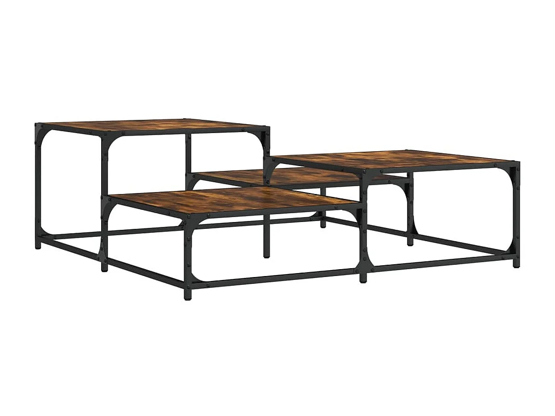 Couchtisch Beistelltisch Räuchereiche 107x107x40 cm Holzwerkstoff -MN97014