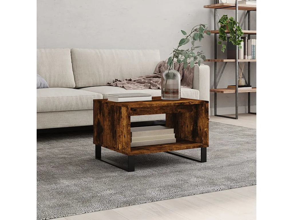 Couchtisch Beistelltisch Räuchereiche 60x50x40 cm Holzwerkstoff -MN90011
