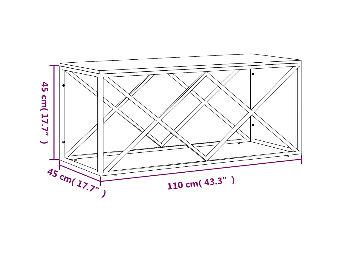 Couchtisch Beistelltisch Edelstahl und Massivholz Akazie -MN64123