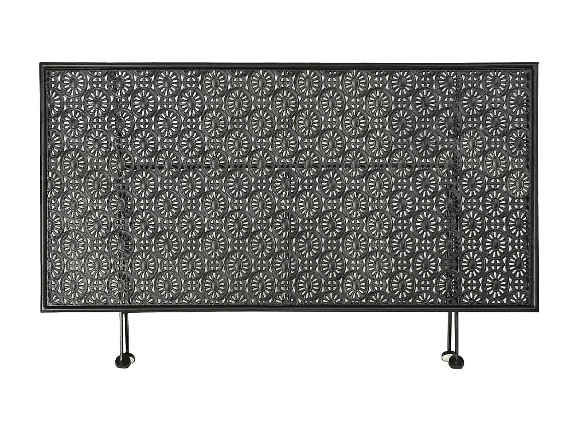 Couchtisch Beistelltisch Klappbar Vintage-Stil Metall 100x50x45 cm Schwarz -MN46649