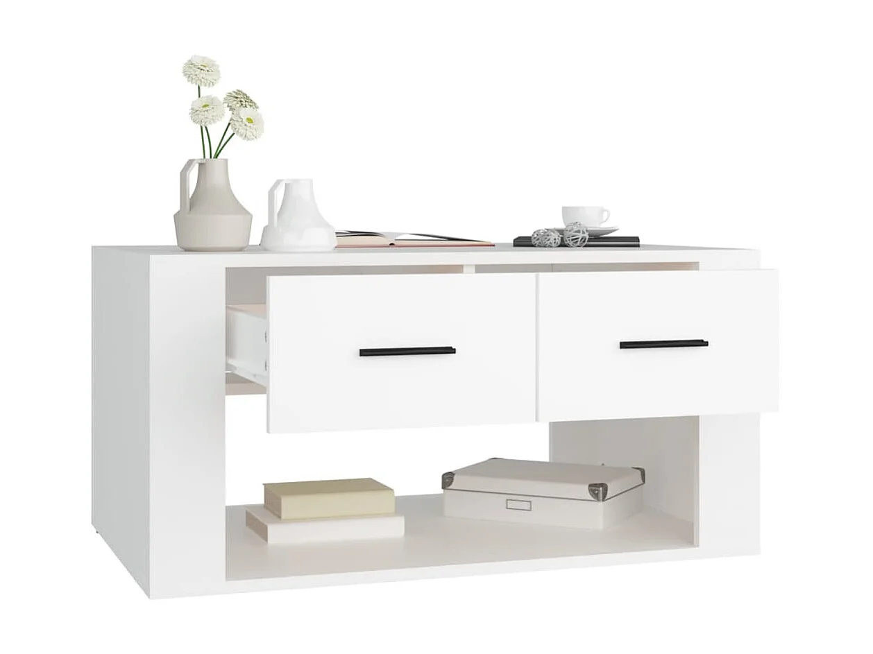 Couchtisch Beistelltisch Weiß 80x50x40 cm Holzwerkstoff -MN68393