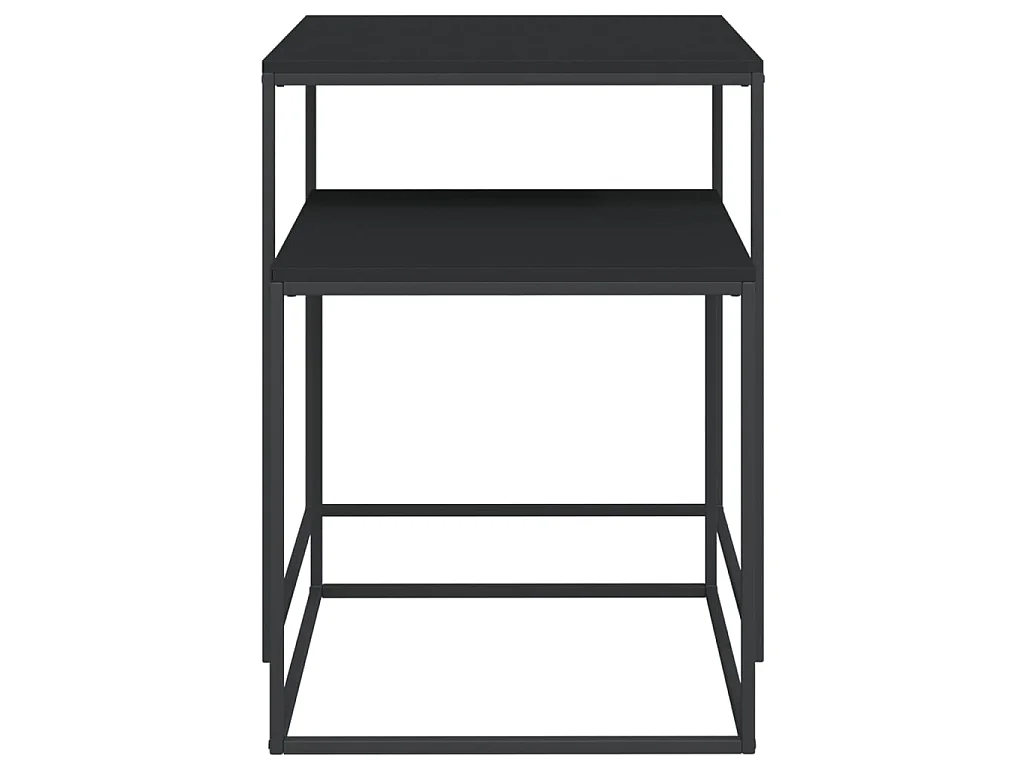 Couchtisch,Beistelltisch-Set 2-tlg. Holzwerkstoff und Metall -MN74810