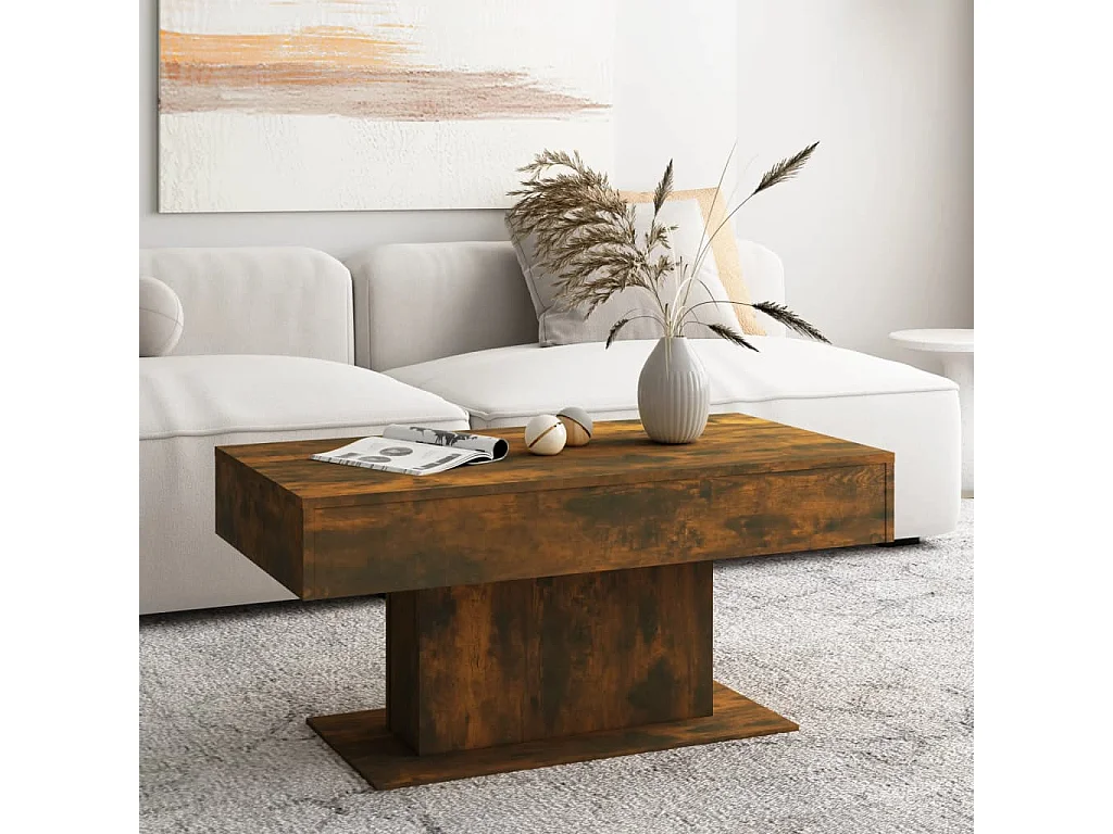 Couchtisch Beistelltisch Räuchereiche 96x50x45 cm Holzwerkstoff -MN70218