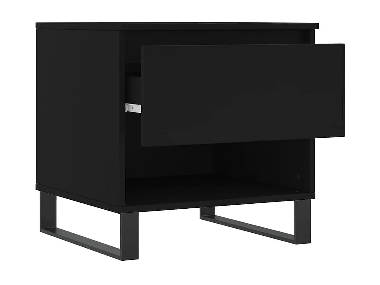 Couchtisch Beistelltisch Schwarz 50x46x50 cm Holzwerkstoff -MN93040