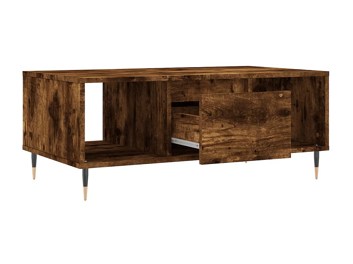 Couchtisch Beistelltisch Räuchereiche 90x50x36,5 cm Holzwerkstoff -MN61148