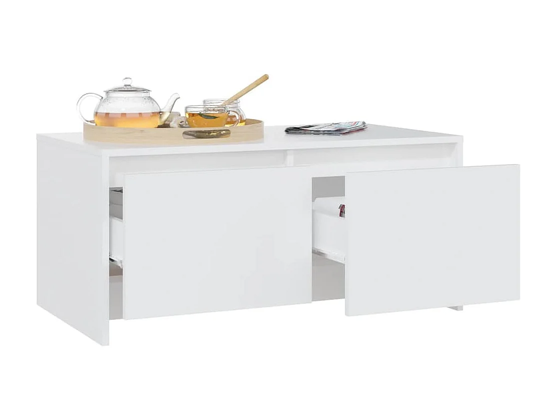 Couchtisch Beistelltisch Weiß 90x50x41,5 cm Holzwerkstoff -MN50082