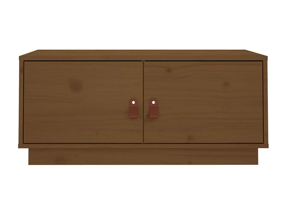 Couchtisch Beistelltisch Honigbraun 80x50x35 cm Massivholz Kiefer -MN22155