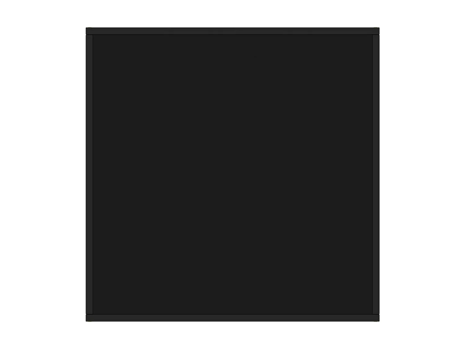 Couchtisch Schwarz mit Schwarzem Glas Beistelltisch 80x80x35 cm -MN26632