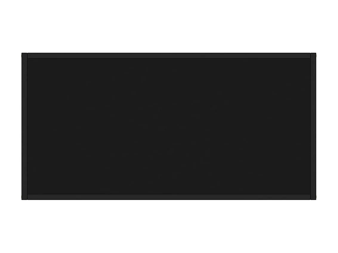 Couchtisch Schwarz mit Schwarzem Glas Beistelltisch 100x50x35 cm -MN23404