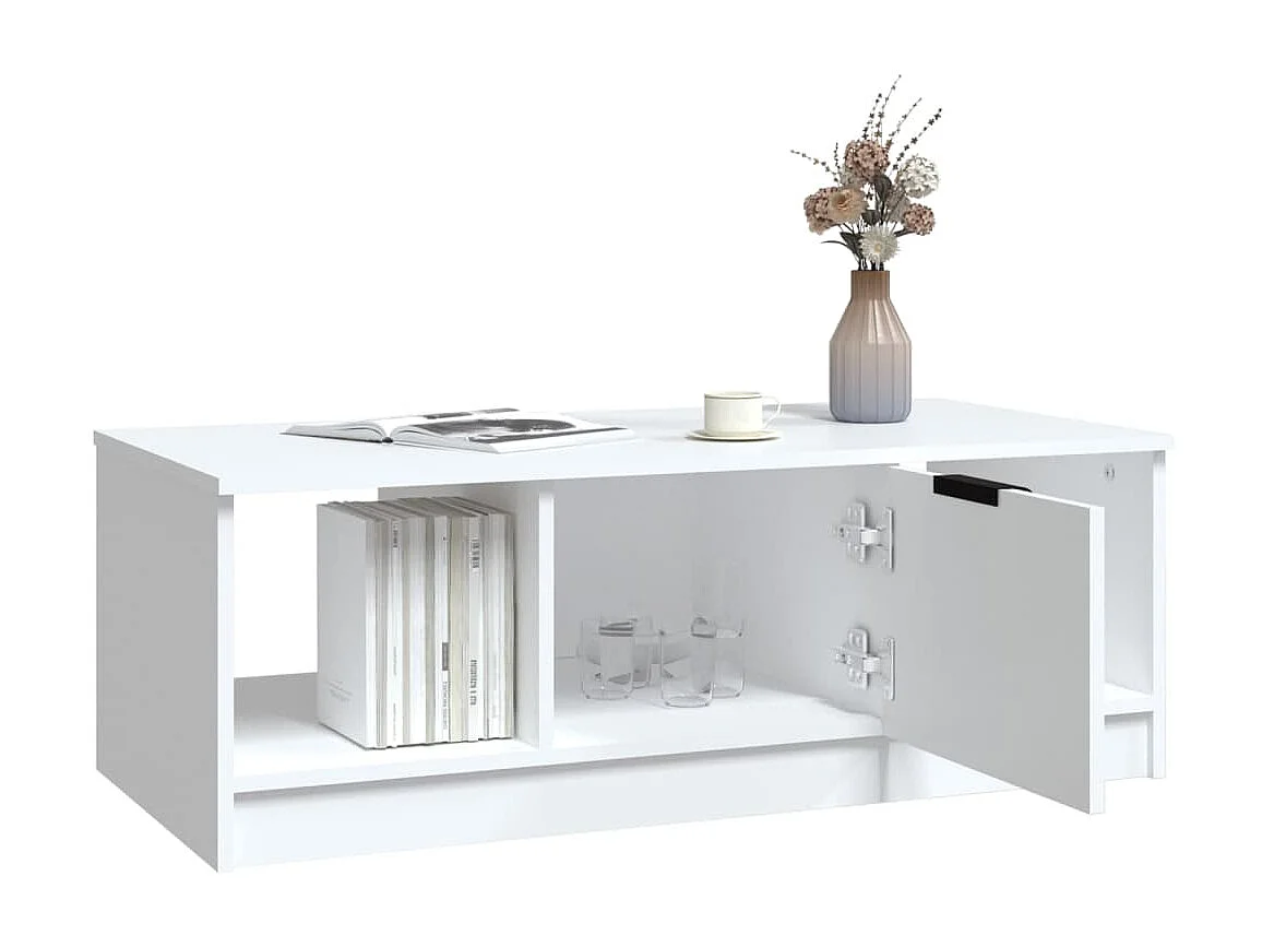 Couchtisch Beistelltisch Weiß 102x50x36 cm Holzwerkstoff -MN37706