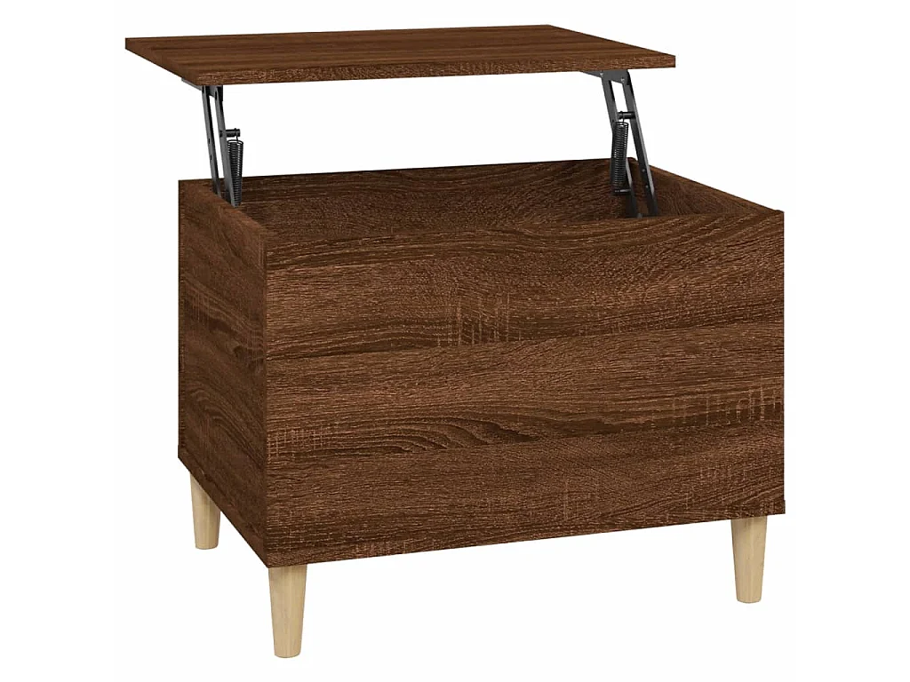 Couchtisch Braun Beistelltisch Eichen-Optik 60x44,5x45 cm Holzwerkstoff -MN74837