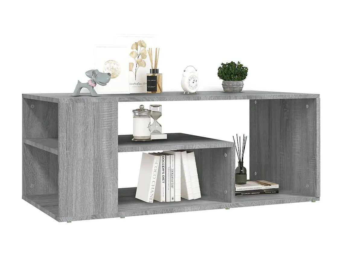 Couchtisch Beistelltisch Grau Sonoma 100x50x40 cm Holzwerkstoff -MN40369