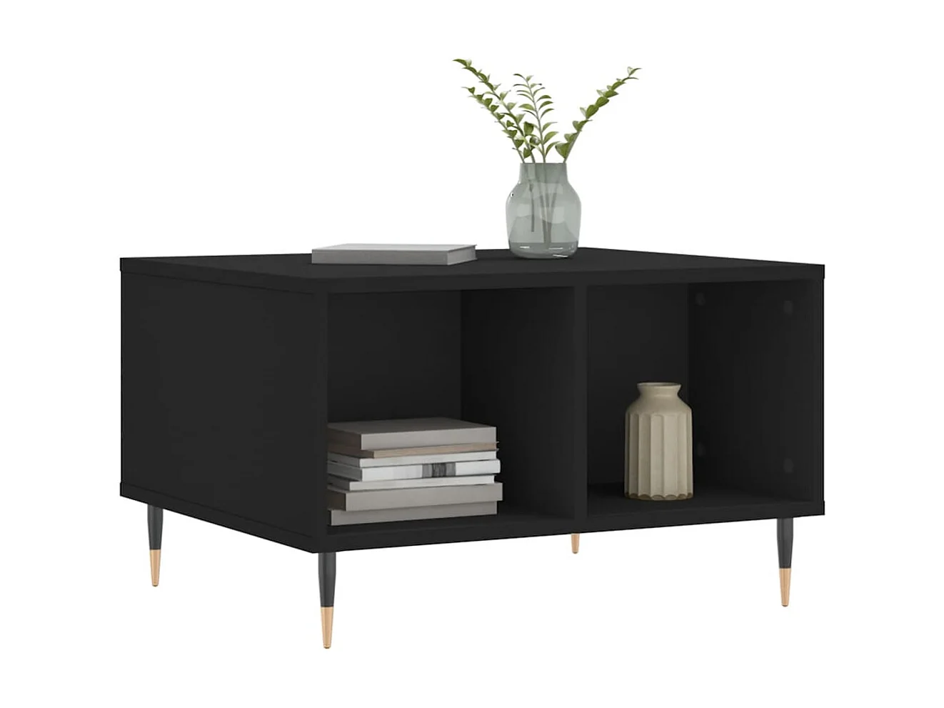 Couchtisch Beistelltisch Schwarz 60x50x36,5 cm Holzwerkstoff -MN45611