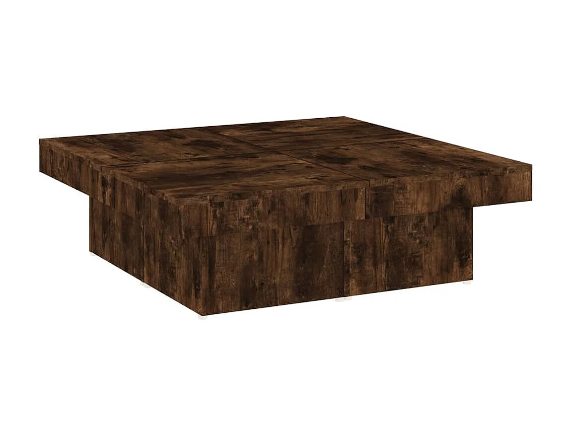 Couchtisch Beistelltisch Räuchereiche 90x90x28 cm Holzwerkstoff -MN60942