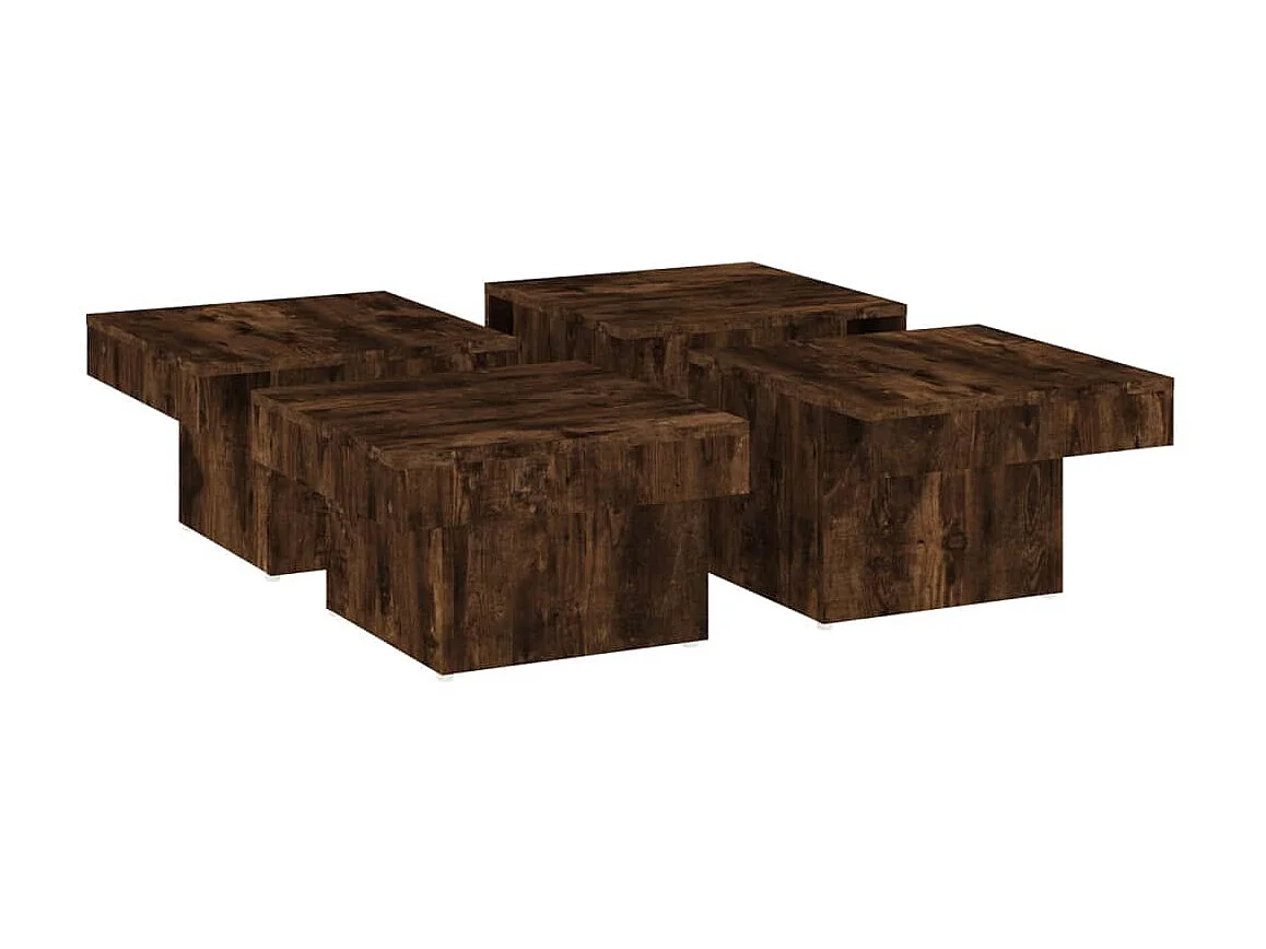 Couchtisch Beistelltisch Räuchereiche 90x90x28 cm Holzwerkstoff -MN60942