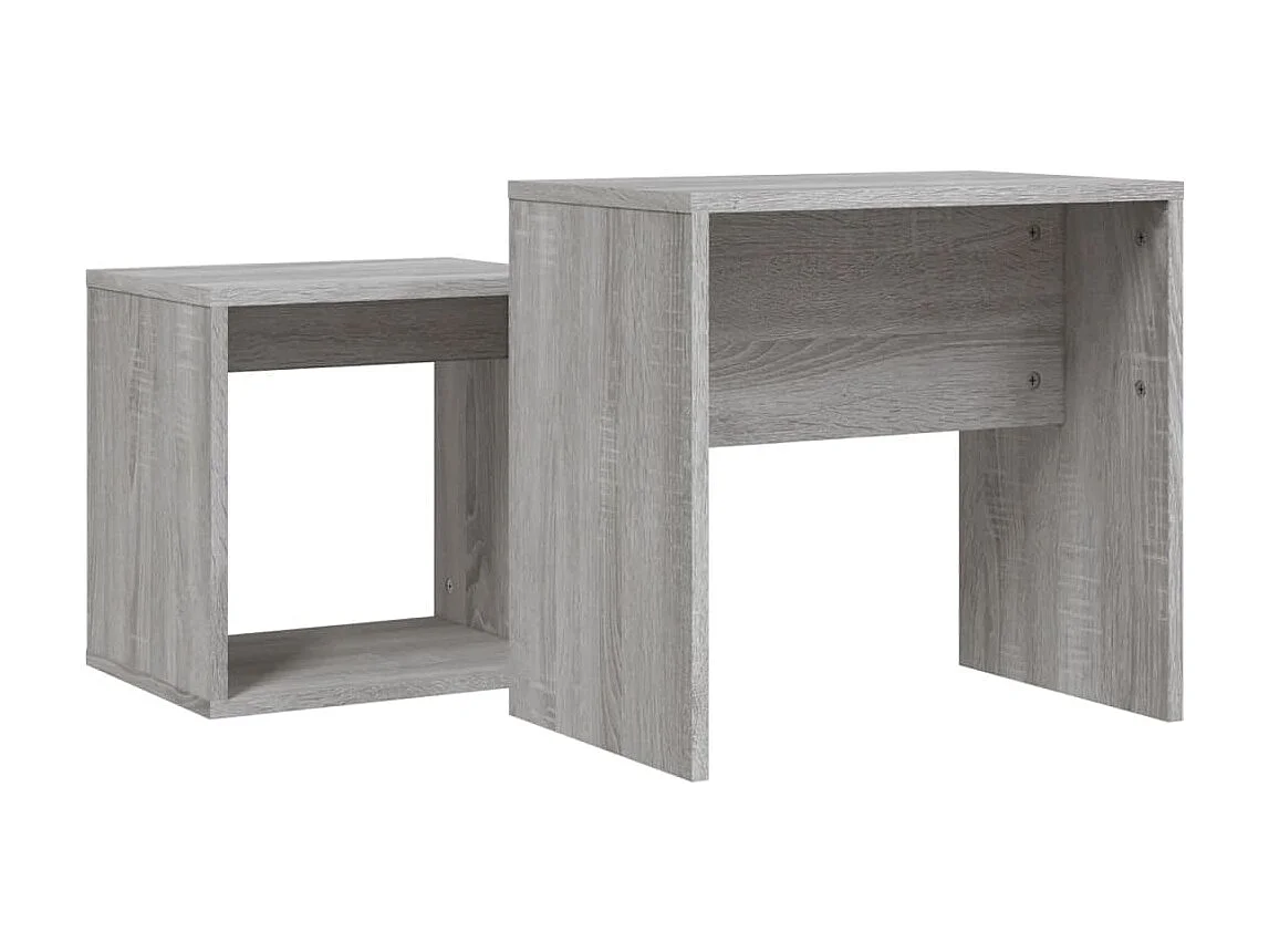 2er-Set Satztische Couchtische Grau Sonoma Holzwerkstoff -MN20644