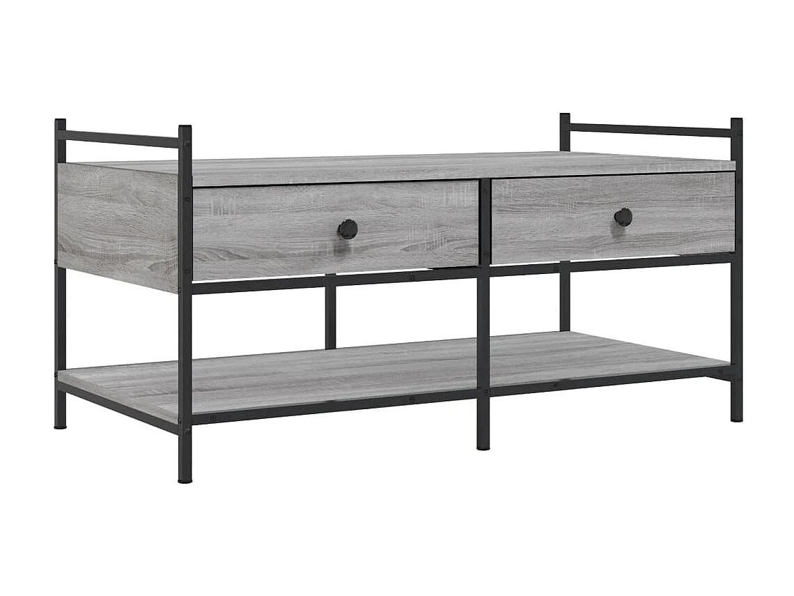 Couchtisch Beistelltisch Grau Sonoma 99x50x50 cm Holzwerkstoff -MN11605