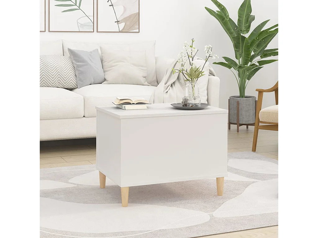 Couchtisch Beistelltisch Weiß 60x44,5x45 cm Holzwerkstoff -MN40053