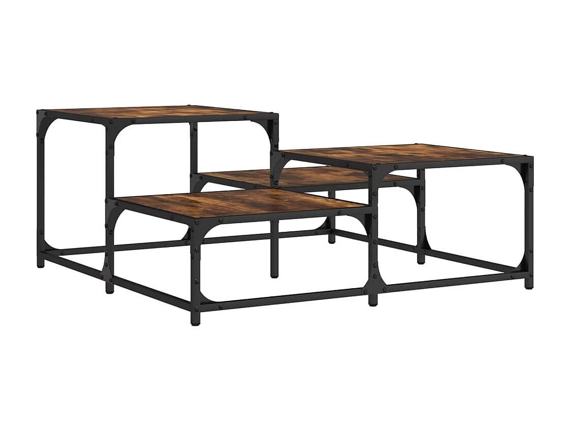 Couchtisch Beistelltisch Räuchereiche 87,5x87,5x40 cm Holzwerkstoff -MN11980