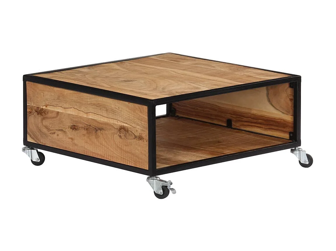 Couchtisch Beistelltisch 70x70x32 cm Massivholz Akazie -MN40355