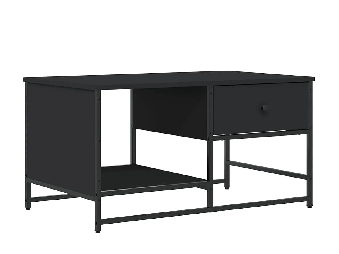 Couchtisch Beistelltisch Schwarz 85,5x51x45 cm Holzwerkstoff -MN41805