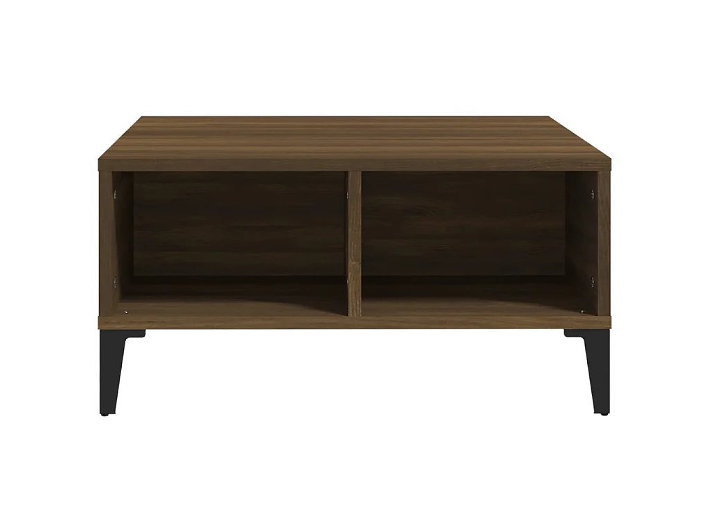 Couchtisch Braun Beistelltisch Eichen-Optik 60x60x30 cm Holzwerkstoff -MN22358