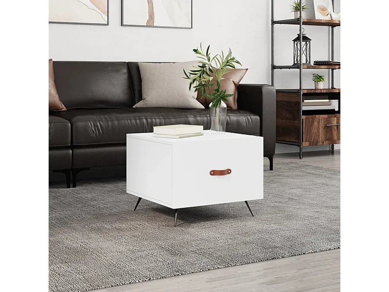 Couchtisch Beistelltisch Weiß 50x50x40 cm Holzwerkstoff -MN33088