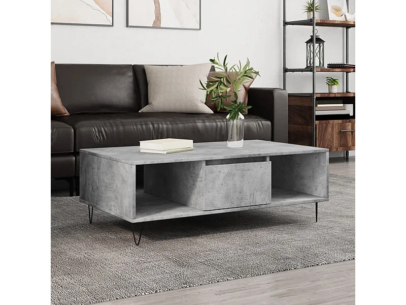 Couchtisch Beistelltisch Betongrau 104x60x35 cm Holzwerkstoff -MN70218