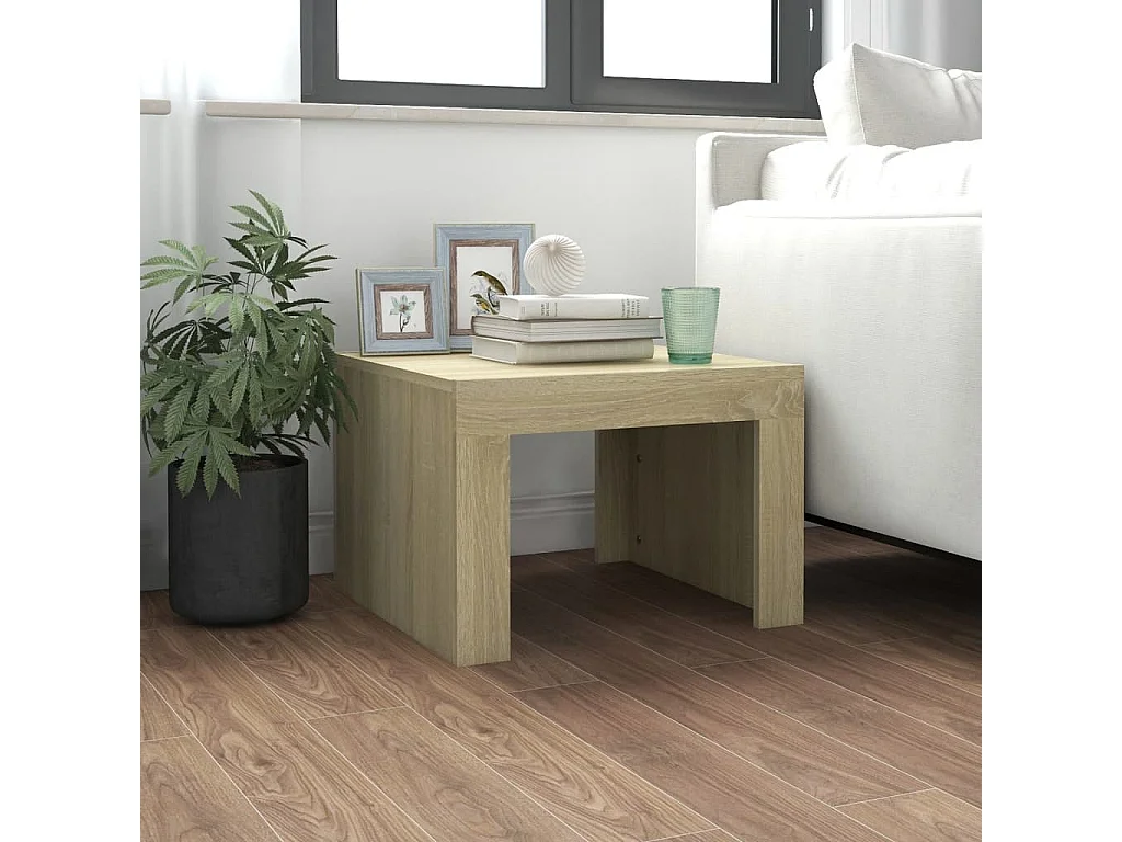 Couchtisch Beistelltisch Sonoma-Eiche 50x50x35 cm Holzwerkstoff -MN17125