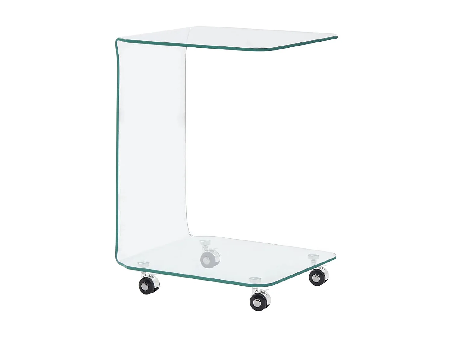 Couchtisch Beistelltisch 45x40x63 cm Hartglas -MN78130