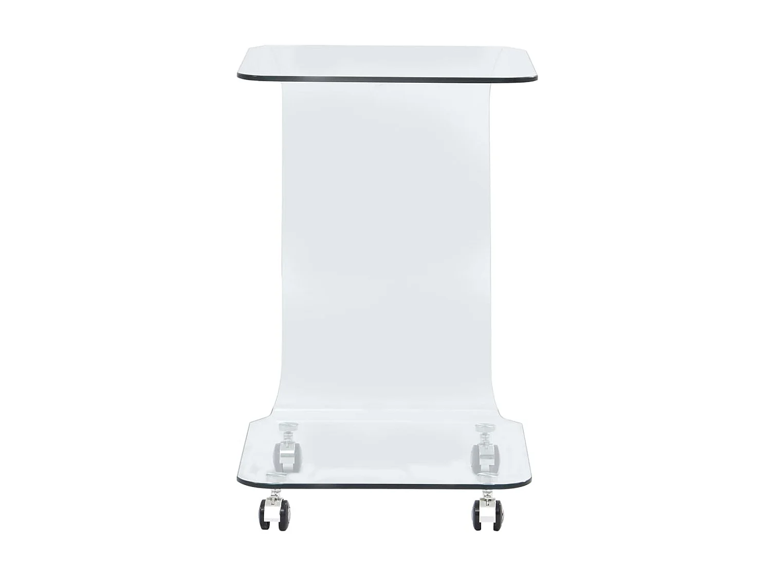 Couchtisch Beistelltisch 45x40x63 cm Hartglas -MN78130