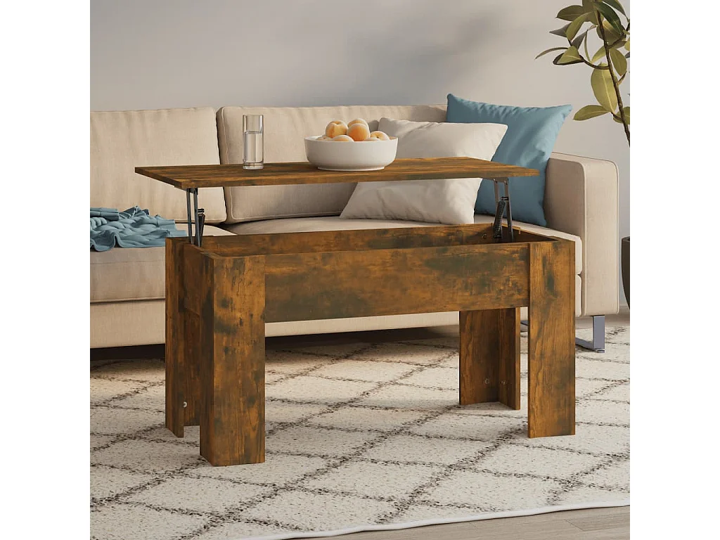 Couchtisch Beistelltisch Räuchereiche 101x49x52 cm Holzwerkstoff -MN12265