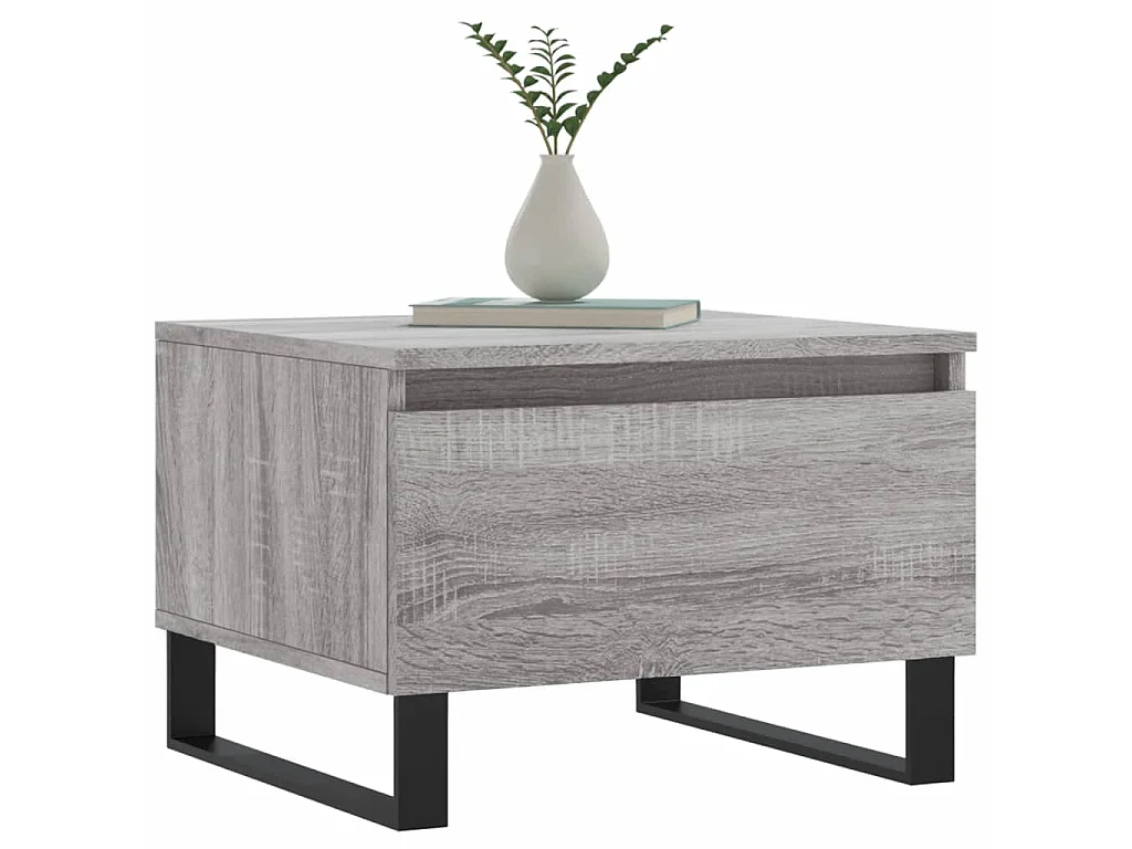 2er-Set Couchtische Beistelltisch Grau Sonoma 50x46x35 cm Holzwerkstoff -MN55715