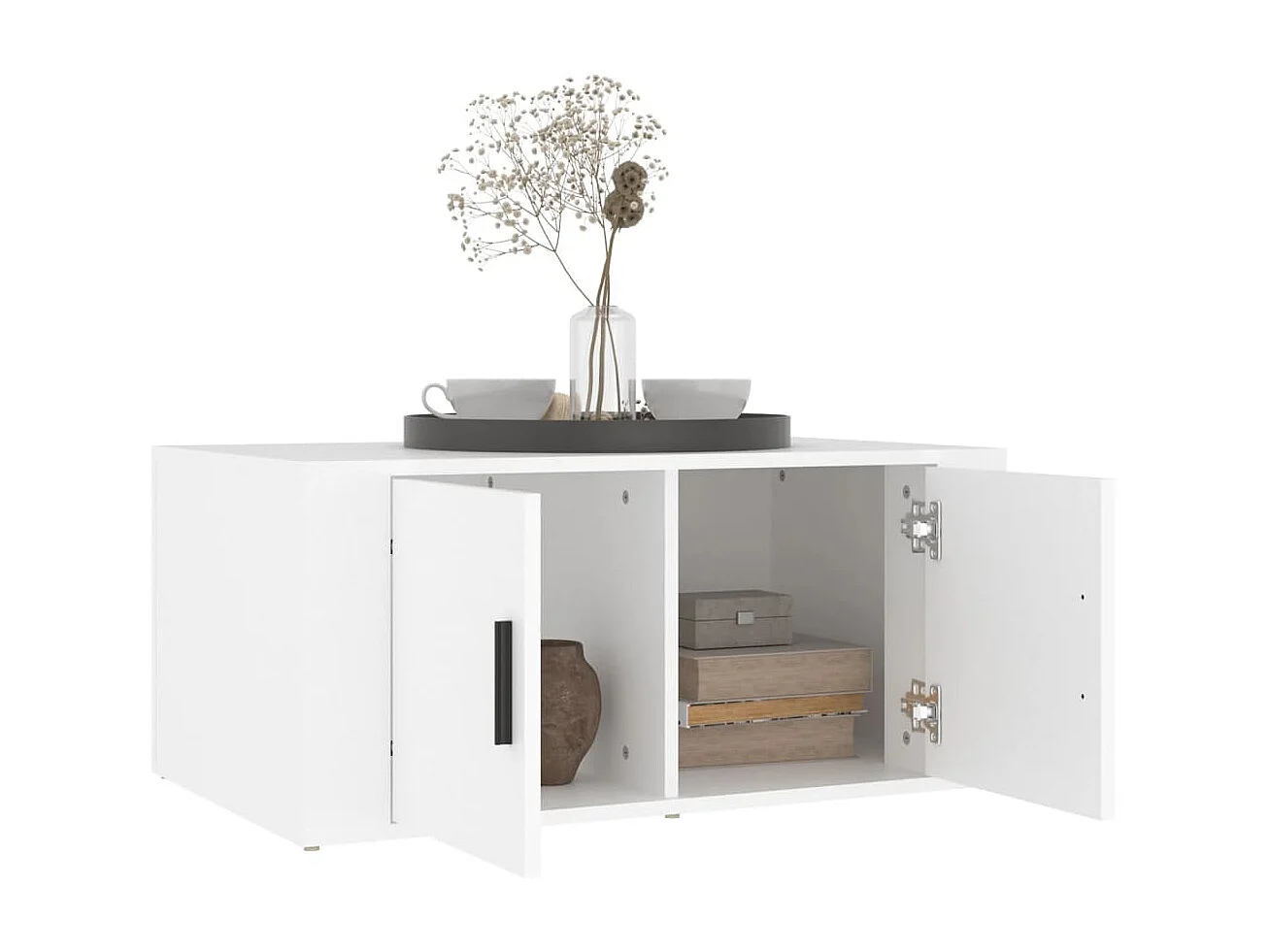 Couchtisch Beistelltisch Weiß 80x50x36 cm Holzwerkstoff -MN58206