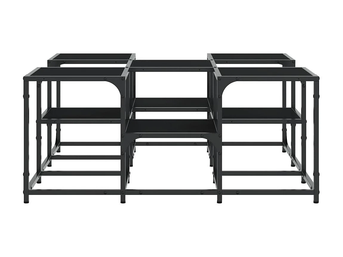 Couchtisch Beistelltisch Schwarz 91x91x40 cm Holzwerkstoff -MN77571