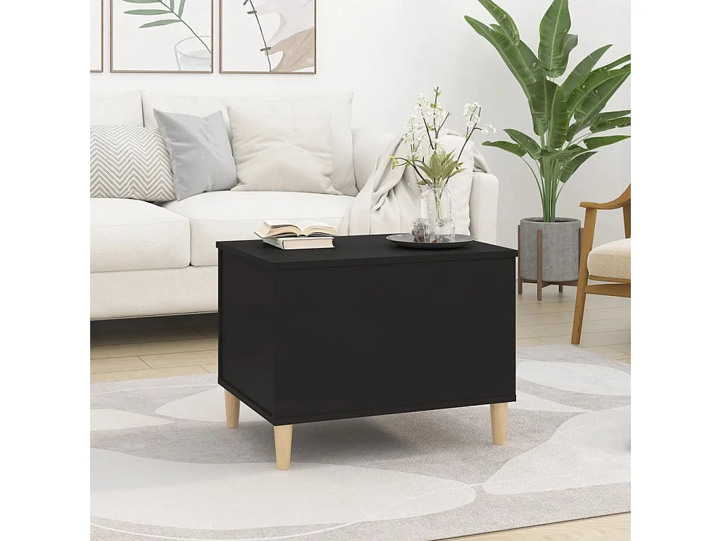 Couchtisch Beistelltisch Schwarz 60x44,5x45 cm Holzwerkstoff -MN50286